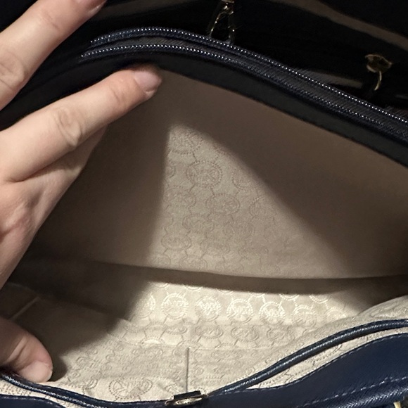 Michael Kors Dark Blue Tote Bag - Picture 7 of 10